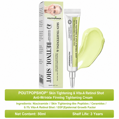 POUTPOPSHOP™ peptide-powered & Vita-A Retinol Shot Wrinkle-Lift Tightening cream - Last Day Promotion 70% OFF