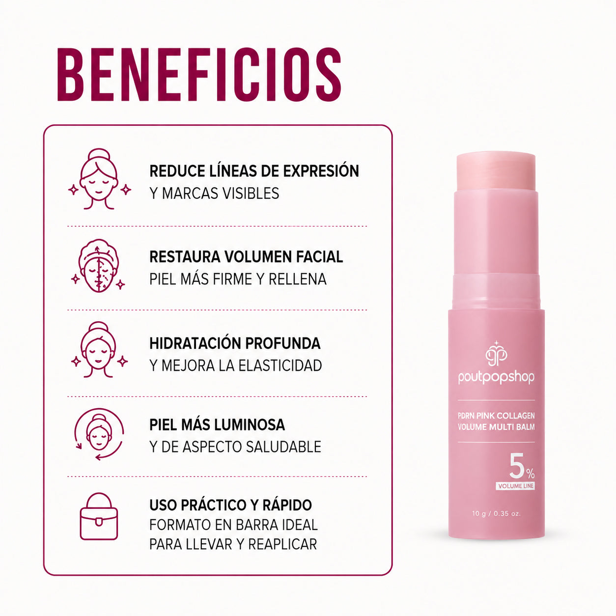 POUTPOPSHOP™PDRN Pink Collagen Volume Multi Balm