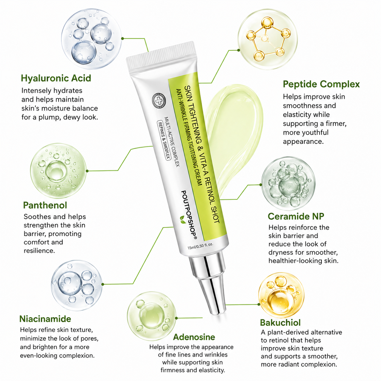POUTPOPSHOP™ peptide-powered & Vita-A Retinol Shot Wrinkle-Lift Tightening cream - Last Day Promotion 70% OFF