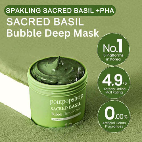 poutpopshop™  Sacred Basil Bubble Deep Mask