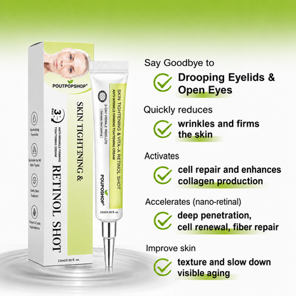 POUTPOPSHOP™ peptide-powered & Vita-A Retinol Shot Wrinkle-Lift Tightening cream - Last Day Promotion 70% OFF