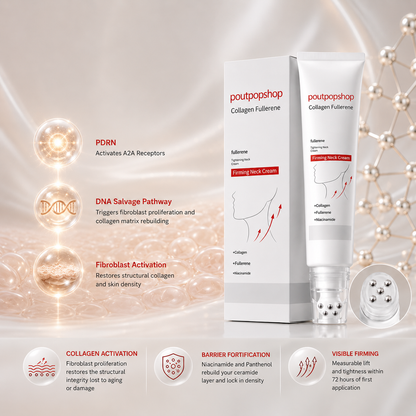 New packaging! POUTPOPSHOP™Firming Neck Cream Firms the Neck,ReducesWrinkles & Double Chin