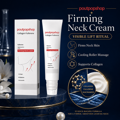 New packaging! POUTPOPSHOP™Firming Neck Cream Firms the Neck,ReducesWrinkles & Double Chin