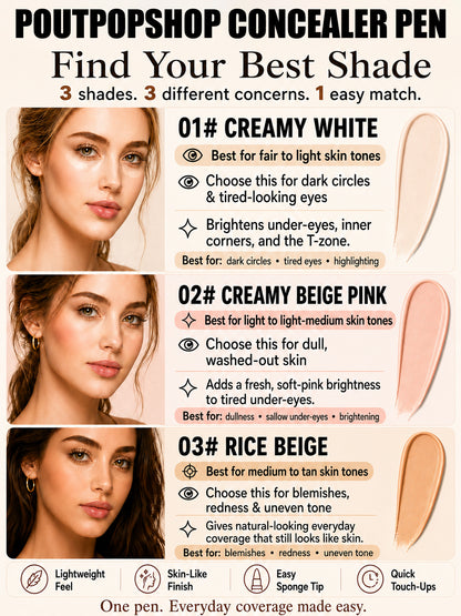 💝 TODAY ONLY — 50% OFF 💝poutpopshop™Concealer Pen – Brightening, Correcting & Long-Lasting