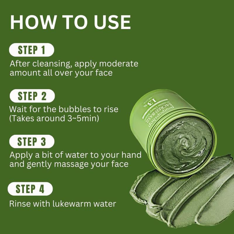 poutpopshop™  Sacred Basil Bubble Deep Mask