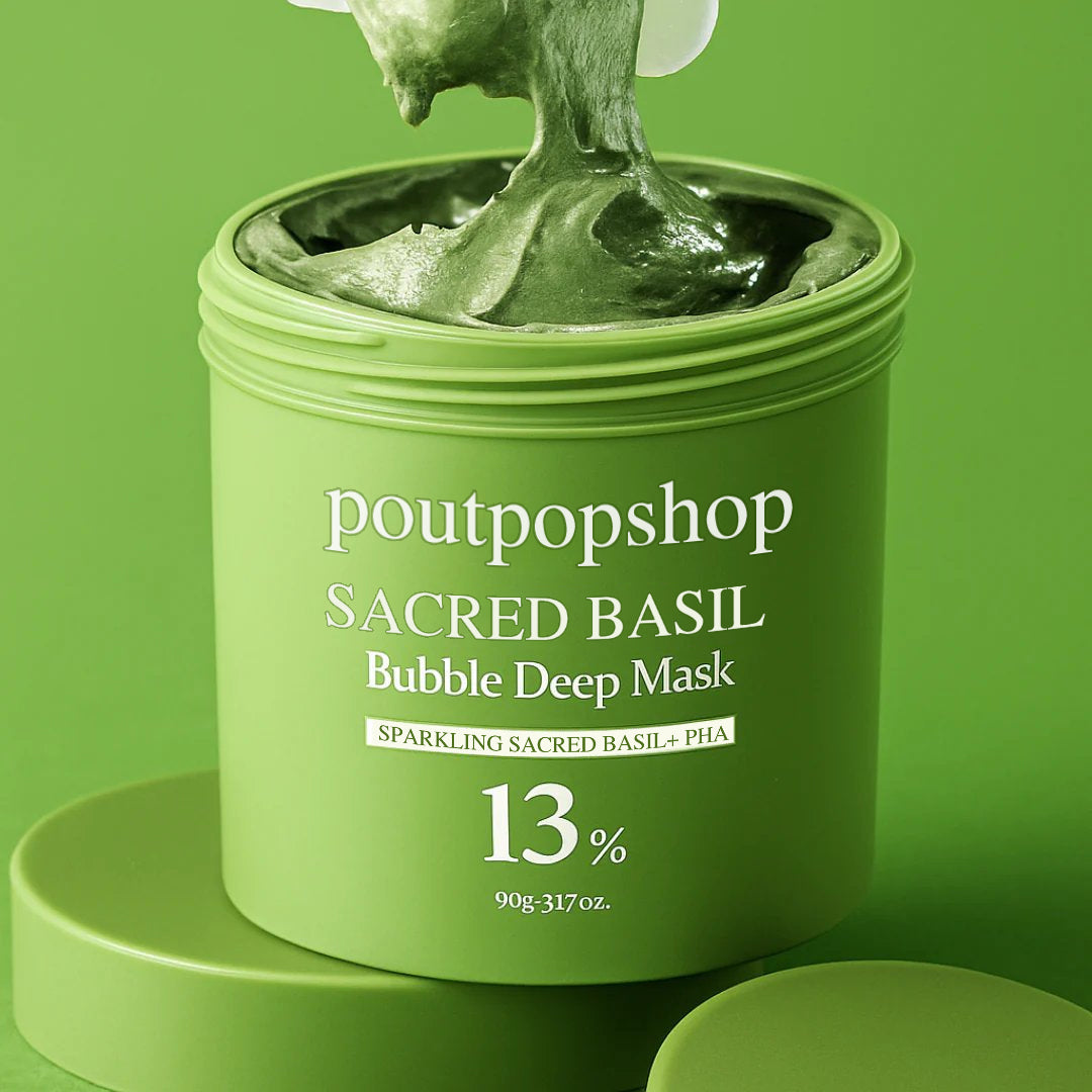 poutpopshop™  Sacred Basil Bubble Deep Mask